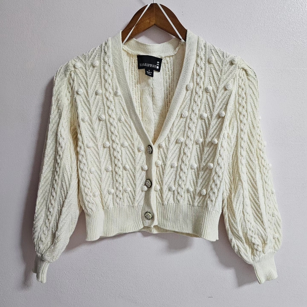 BROADWAY 38 Knit PomPom Cardigan